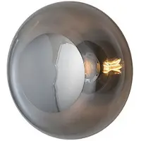 Ebb & Flow Horizon Plafonnier / Applique Ø: 29 cm | Shiny Silver | Smokey Grey E27IP44