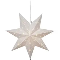 Star Trading Étoile en papier blanc « Classic », motif ajouré, à 7 branches, alimentation secteur, douille E14, Ø 45 cm