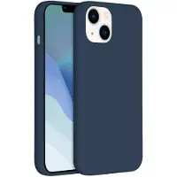 Accezz Coque Liquid Silicone avec MagSafe Apple iPhone 14 / 13 - Bleu foncé