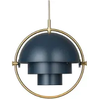 Gubi - Multi-Lite Suspension Ø36 Laiton/Midnight Blue