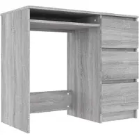 vidaXL Bureau gris Sonoma 90x45x76 cm Bois composite