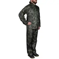 vidaXL Vêtements de pluie camouflage pour hommes 2 pièces avec capuche taille XXL