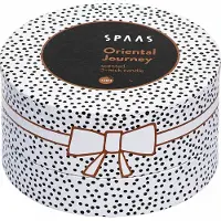 Spaas Bougie en verre parfumé 3 meches noir - voyage oriental dans coffret cadeaux