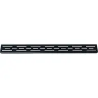 Wiesbaden Grille pour caniveau de douche avec bride 80 x 7 cm noir mat 33.4283