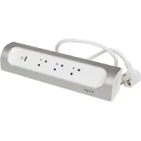 Legrand Multiprise Usb Filaire Compact, 3 Prises Aluminium