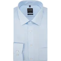Olymp Luxor Modern Fit Chemise bleu, Unicolore