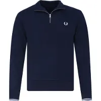 Fred perry pour homme. M3574 Sweat à demi-fermeture éclair marine (M), Casuel, Coton
