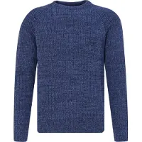 Barbour Pullover Laine d'Agneau Knitted Navy