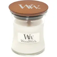 Woodwick White Teak bougie parfumée avec mèche en bois 85 g