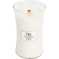 Woodwick White Teak bougie parfumée avec mèche en bois 609.5 g