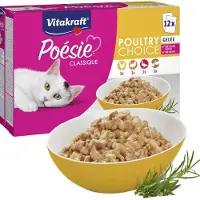 Vitakraft Poésie Classique Poultry Choice pâtées en gelée pour chat (12 x 85 g)