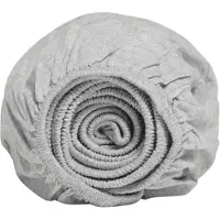 Yumeko - Drap-housse enfant - Jersey De Coton - 70x145x15 - Gris
