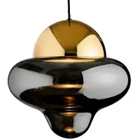 Design By Us Suspension , Nutty XL, dimmable, Gris, Salon / séjour, Verre, Design