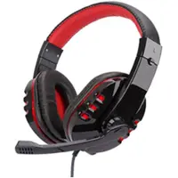 No Fear Gaming Headset - Câble de 1,5 m - Diaphragme de 40 mm - Microphone pliable - Design supra-auriculaire - Robuste et confortable - Noir/Rouge