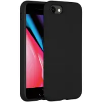 Accezz Coque Liquid Silicone pour Apple iPhone SE (2022 / 2020) / 8 / 7 - Noir