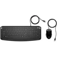 HP Clavier souris filaire 250 FR (FR, Filaire), Clavier, Noir