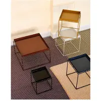 HAY Tray Coffee Table Basse White | 30 x 30 cm | Powder Coated