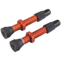 VAR 2 Alloy Presta Valves Orange 35 mm