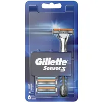 Gillette - Sensor3 - Shaver + 6 heads (M)