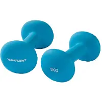 Tunturi Haltères néoprène 5kg bleu, la paire