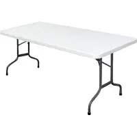 Bolero Table de fête blanche pliable | 183 cm