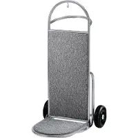 Bolero Chariot à bagages en acier inoxydable avec crochets porte-manteaux et capacité de charge jusqu'à 150 kg