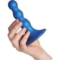 Strap-On-Me Boules S - dildo à ventouse avec balles (bleu)