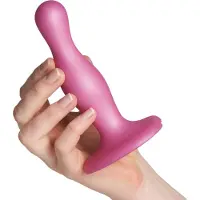 Strap-On-Me Curvy S - gode ondulé avec ventouse (rose)