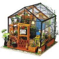 Robotime Kit miniature de bricolage Cathy's Flower House avec LED
