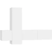 vidaXL Ensemble de meubles TV 3 pièces blanc en bois composite