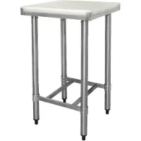 Vogue Table de travail en acier inoxydable avec planche à découper
