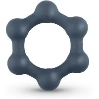 Huismerk Hexagon Cockring Steel Balls Anneau pénien 7.5 cm