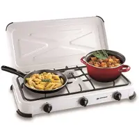 Kemper Gas Camping Kitchen 3 Burners Clair 60 x 34 x 10 cm