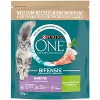 Purina One 2x750g Sensitive croquettes pour chat