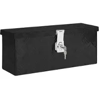 vidaXL Boîte de rangement noire 50x15x20,5 cm aluminium