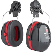 3M Peltor Casque Antibruit PELTOR Optime III H540P3-413-SV Avec Attaches Pour Casque - Noir/Rouge -