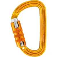 Petzl M39A TL SM'D Mousqueton asymétrique ultraléger, Triact-Lock, jaune
