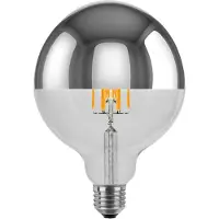 Segula 55490 LED Globe 125 Spiegelkopf Silber E27 6,5W 2700K dimm