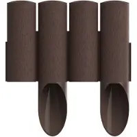 Cellfast Palissade de jardin - STANDARD - Marron - Hauteur 25,5 cm - Longueur 2,3 m - Bois de rose