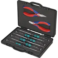 Knipex Pinces électroniciens, jeu de tournevis, 8 pièces