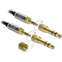 DeLOCK Câble Jack 3,5 mm 3 pôles Fiche mâle sur Fiche mâle avec ad