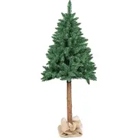 Viking Choice Arbre de Noël artificiel 160 cm - épicéa avec tronc en bois