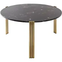 AYTM Table basse Tribus Gold | Black | Ø80 cm