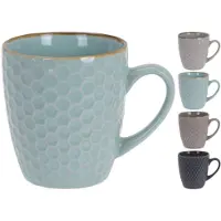 Excellent houseware Set De 4 Mugs En Grès Dans Un Coffret Cadeau 300 Ml Ko-Q96000300