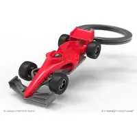 Metalmorphose 3D Formel-1-Auto-Schlüsselanhänger rot, Rouge