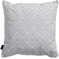 Madison Coussin Décoratif Madison Met Paspel Outdoor Botanic Grey (45 x 45 cm)