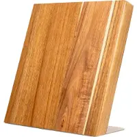 Coninx Quin Bloc à couteaux Magnetic XL - Aimant à couteaux - Antidérapant - Acier inoxydable / Acacia