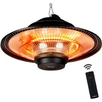 Alpina Heater Chauffe-terrasse - Chauffage infrarouge - IP44 résistant aux éclaboussures - 1500W - Noir