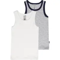 Schiesser Maillot de corps bleu / blanc