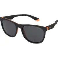 Polaroid Lunettes de Soleil PLD 8049/S JUNIOR 49/16/130 BLACK ORANGE/GREY gomme unisexe PLD 8049/S JUNIOR